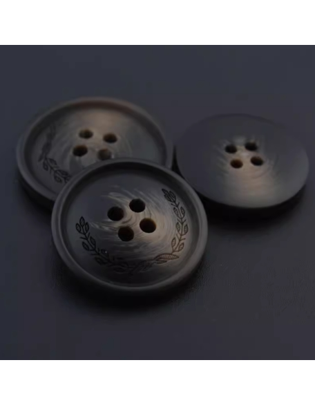 Round resin coat buttons windbreaker buttons suit jacket pants brown coffee four-hole buttons resin buttons