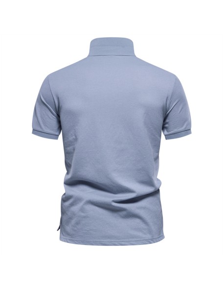 Printed POLO shirt business casual men's lapel gradient color cotton T-shirt