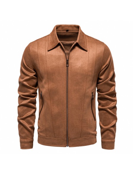 Lapel Jacket Trendy Men's Outdoor Men's Suede Jacket