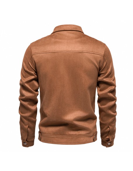 Lapel Jacket Trendy Men's Outdoor Men's Suede Jacket
