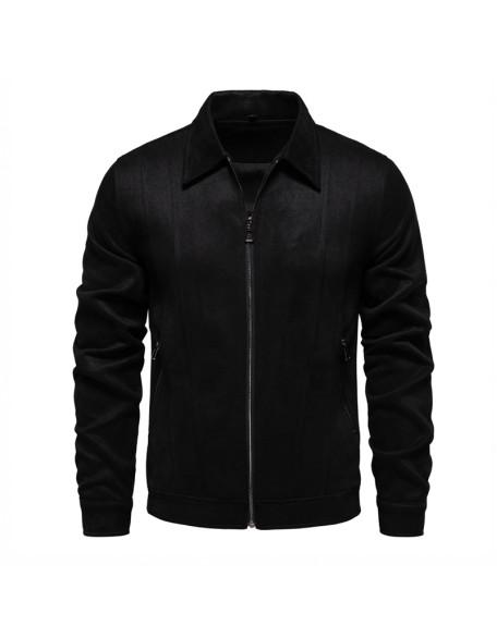 Lapel Jacket Trendy Men's Outdoor Men's Suede Jacket