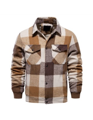 New men's jacket casual plaid jacket trend men's clothing
