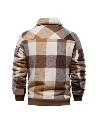 New men's jacket casual plaid jacket trend men's clothing