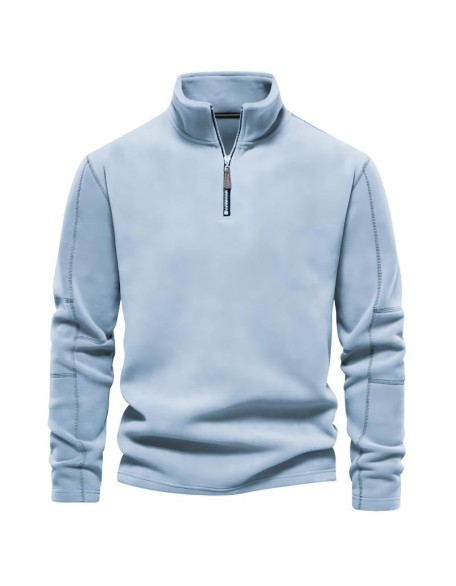 Men's stand-up collar half-zipper long-sleeved sweater trendy versatile men's shaker tops