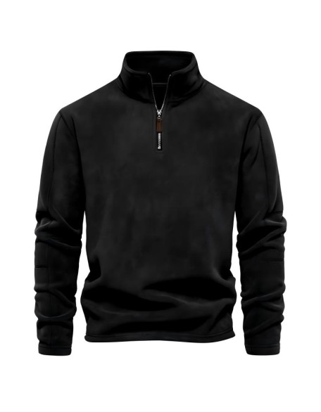 Men's stand-up collar half-zipper long-sleeved sweater trendy versatile men's shaker tops