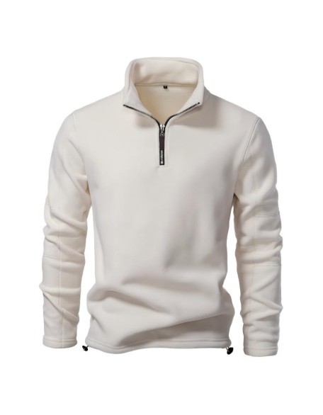Men's stand-up collar half-zipper long-sleeved sweater trendy versatile men's shaker tops
