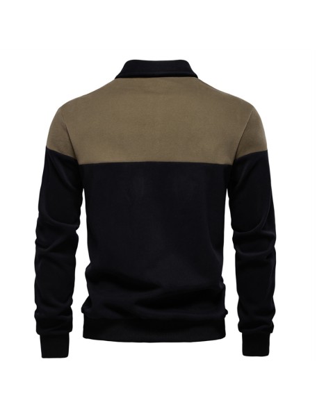 New Long Sleeve Polo Neck Sweatshirt Men's High Quality Casual Men's Sweatshirt