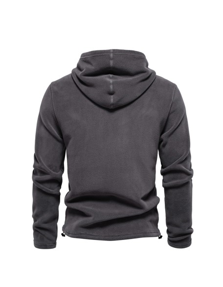 New men's long-sleeved hooded sweatshirt trend versatile shaker fleece warm tops